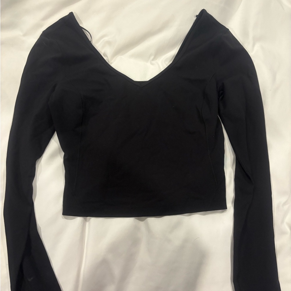 NWOT Lululemon black Align Long Sleeve Cropped Shirt